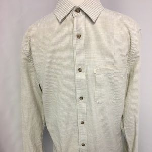 Tan and Withe Men’s shirt New Size S